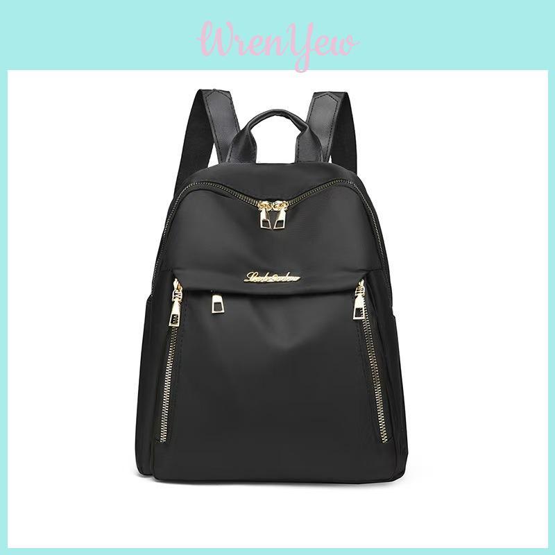 Letter Stylish Oxford Fabric Backpack For Women With Water Resistant Design And Spacious Interior For Travel