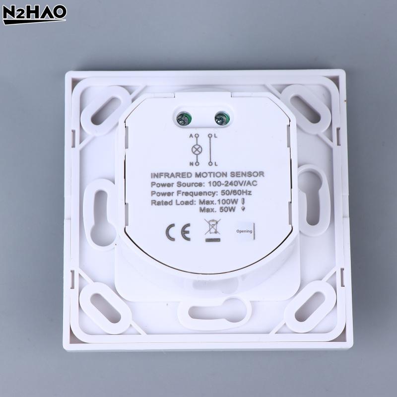 1/2/3PC AC110-240V DC9-24V LED PIR Motion Sensor Switch 2wire Human Infrared Automatic Sensing Adjustable Time Delay SwitchPanel