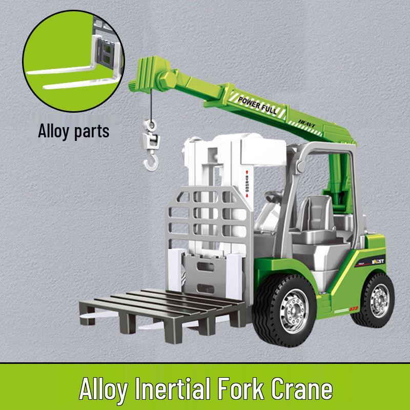 Children's Alloy Construction Vehicle Set - Dump Truck, Mixer, Tanker, Bulldozer, Crane, Excavator