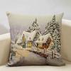 Christmas Decorative Cushion Cover Santa Claus Snowman Pillow Case 45x45cm Pillowcase Happy New Year Home Decor