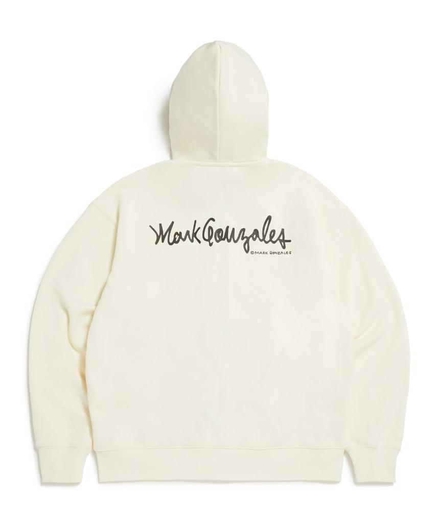 Mark Gonzales Angel Wappen Zip-Up Hoodie - Ivory