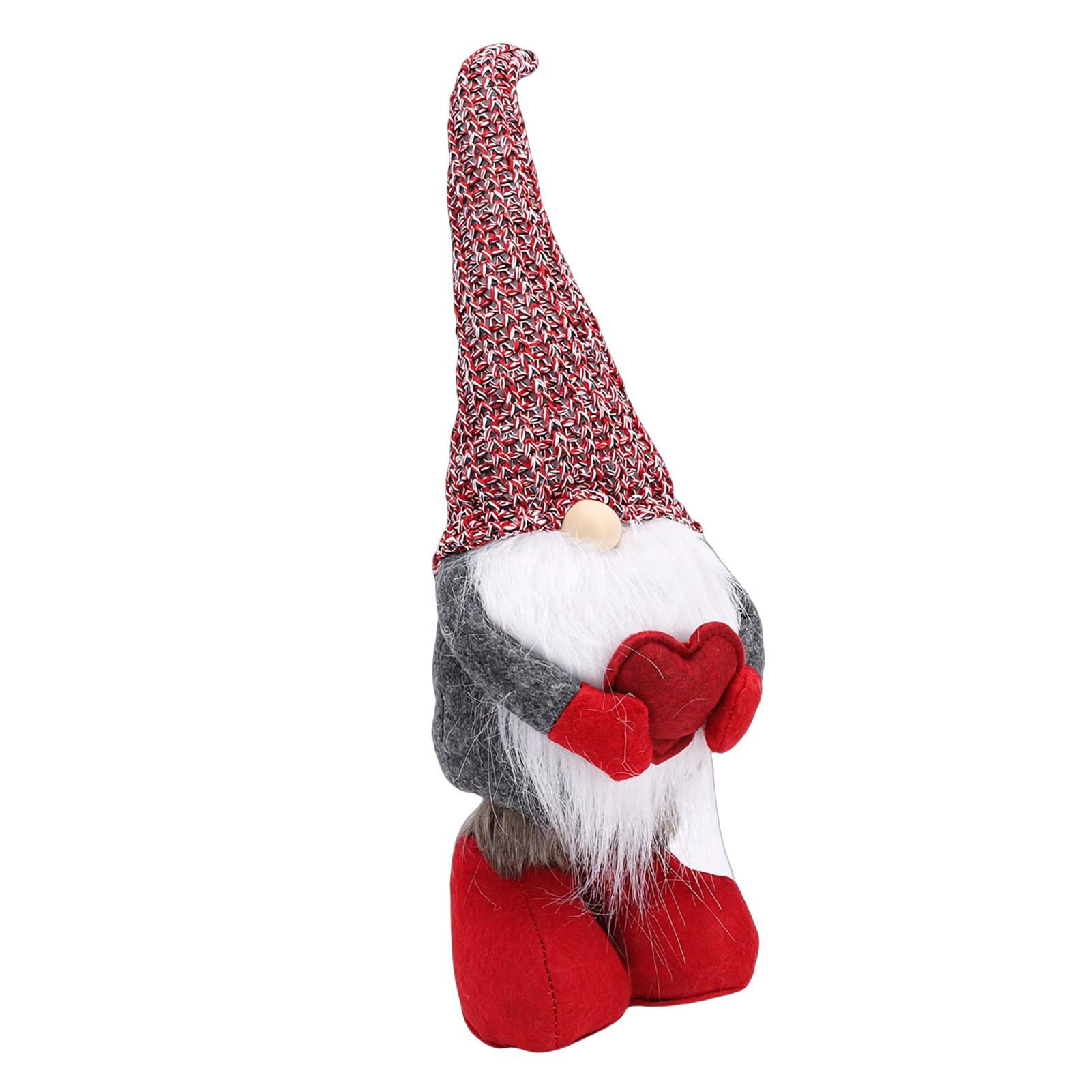 

Xmas Standing Gnomes with Retractable Legs Faceless Gnome Doll for Table Home Holiday Decoration