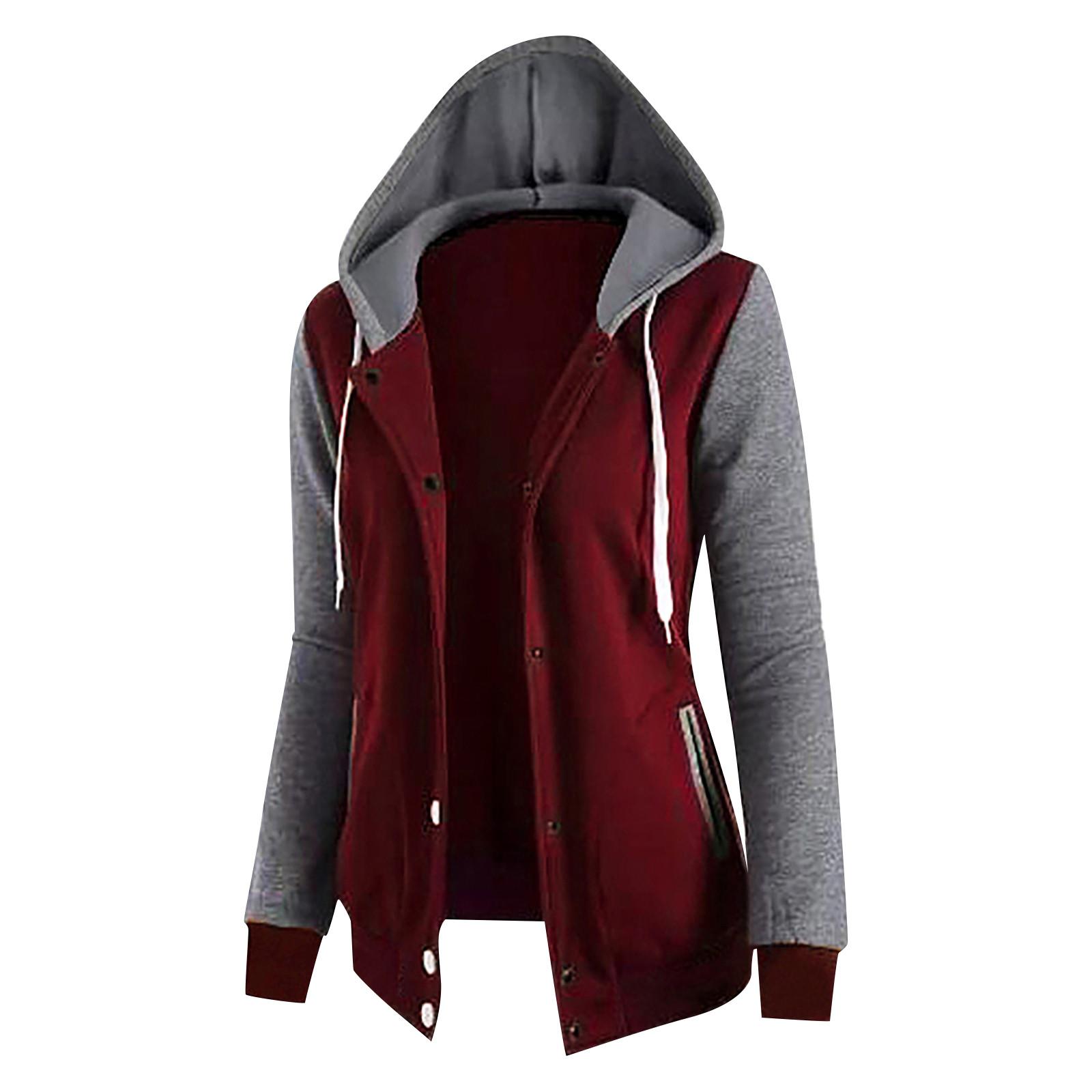 

Женское зимнее теплое пальто с капюшоном, завязками на шнурке, длинными рукавами и пуговицами XL красный