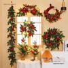 Festlicher Weihnachtsbaum-Kranz oder Geweih-Türhänger Dekoration