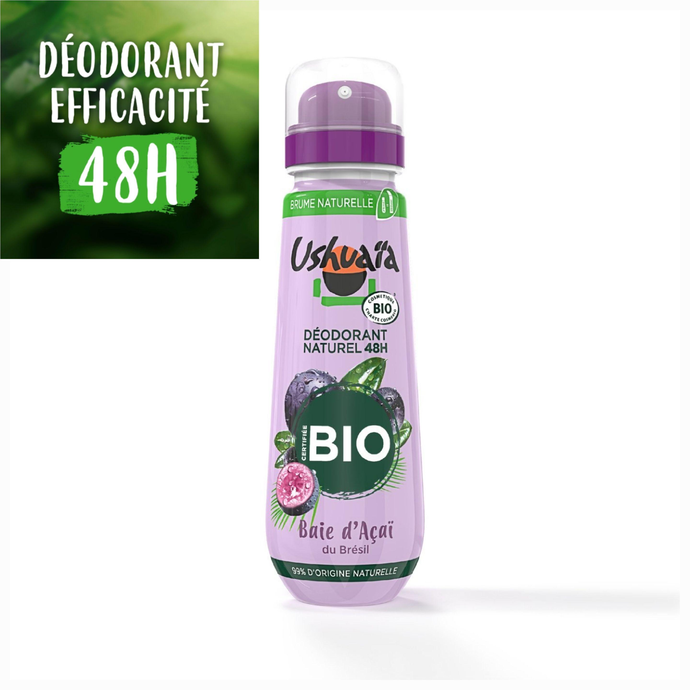 

USHUAIA Organic Acai Berry Compressed Spray Deodorant 48H the 75mL bottle