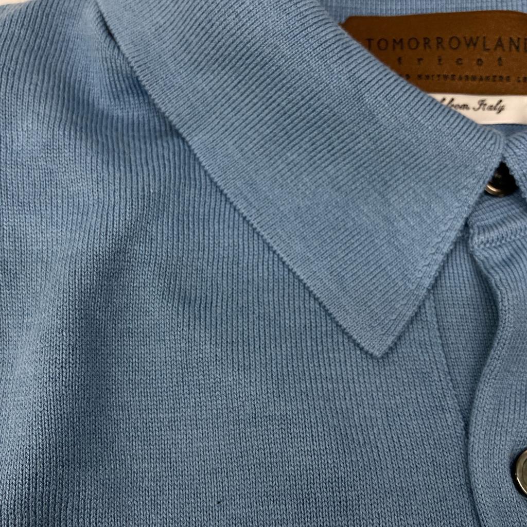 TOMORROWLAND [Excellent Condition] 61-02-22-02011 Silk Cotton Knit Polo Shirt/ tops M blueUsed