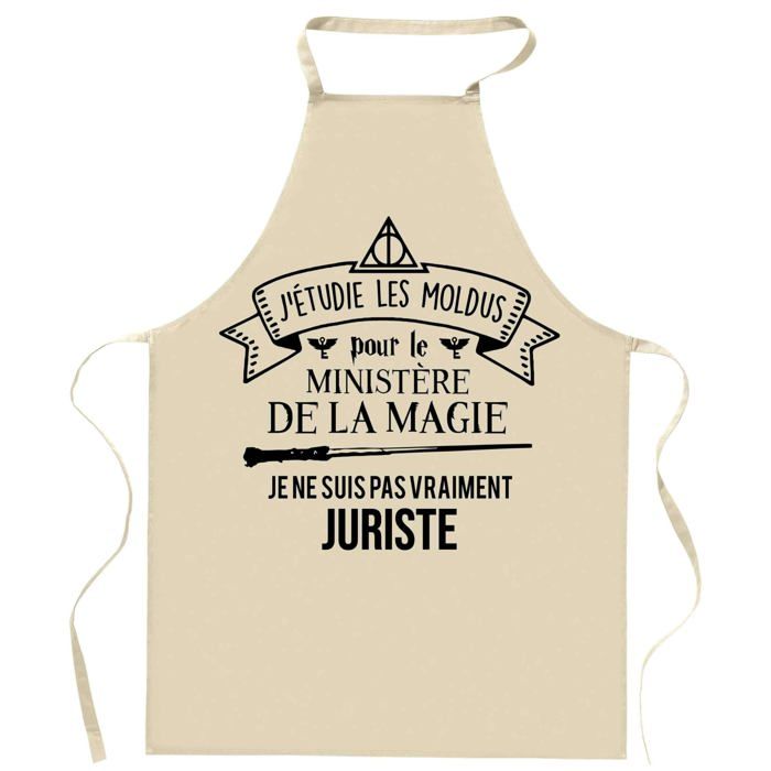 Tablier de cuisine - Planetee - Juriste «Ministère de la Magie» - Coton résistant - Imprimé en France