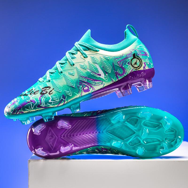33-46 Men's High Top Elastic Sock Mouth Football Boots Outdoor Long Spikes Sports Football Boots Large Size Youth Sports Kid's Football Boots