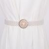Bling Pearl Waist Belt Rhinestone Women Waist Belt Elegant Elastic Waistband  Dress