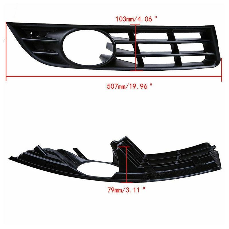 A51K-Car 1 Pair Front Bumper Side Lower Fog Light Cover Grilles For Passat B6 2006-2009