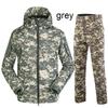New TAD Tactical Soft Shell Jacket + Pants Camouflage Outdoor Men Army Sport Hunting Camping Waterproof Windbreaker Set