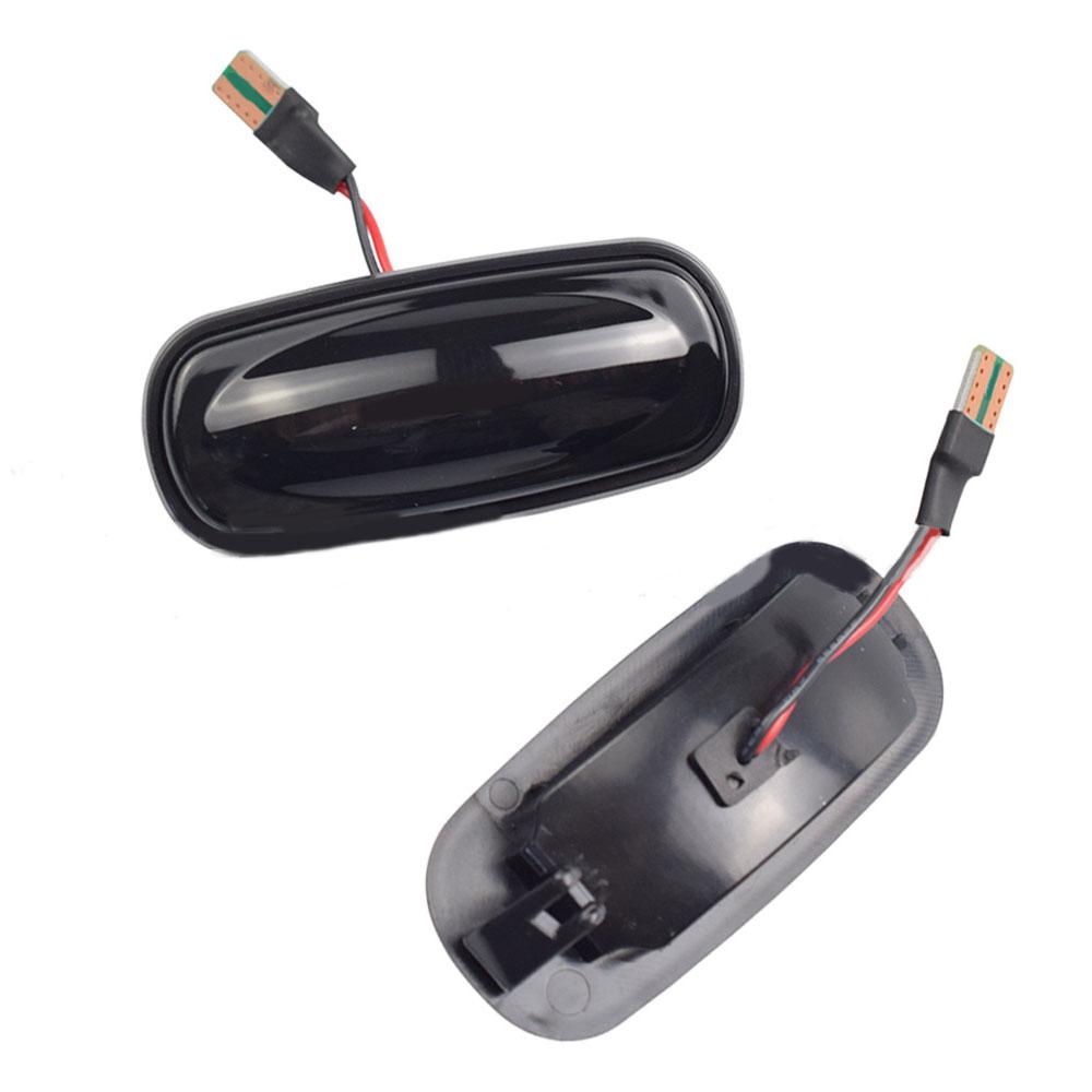 2x Smoked Dynamic LED Side Light For Land Rover Defender 07-15 Freelander 02-05