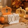 Silicones Pumpkin Napkin Holder Molds Set for Epoxy Resins Clay Cements and Waxes, Tissue Holder Casting Molds for Autumn Desktop Decors Projects