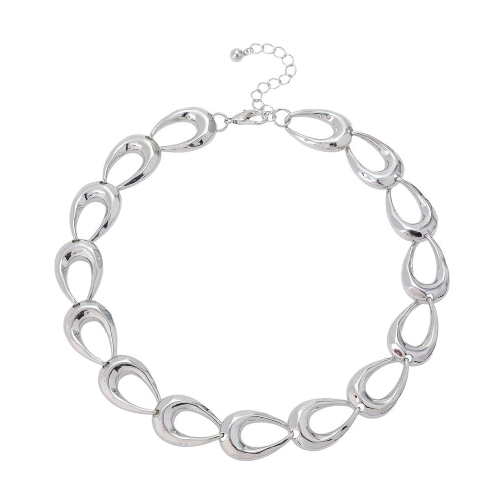 Geometric Chain Necklace For Women Men With Gold Plating For Party Wear