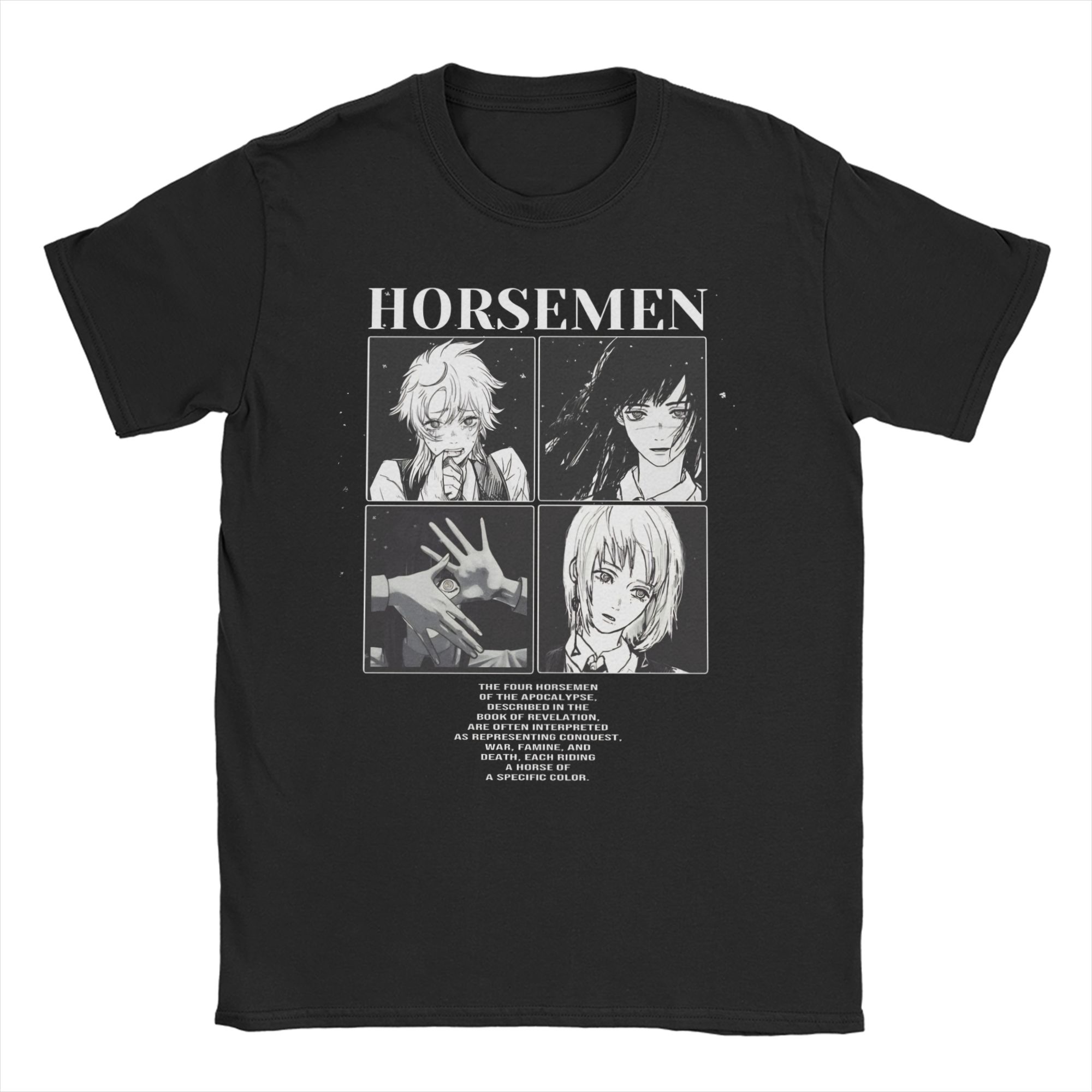 

Four Horsemen Devil Chainsaw Man for Men Women T Shirt Yoru Fami Makima Vintage Tee Shirt TShirts 100 Cotton Printing Clothes... S