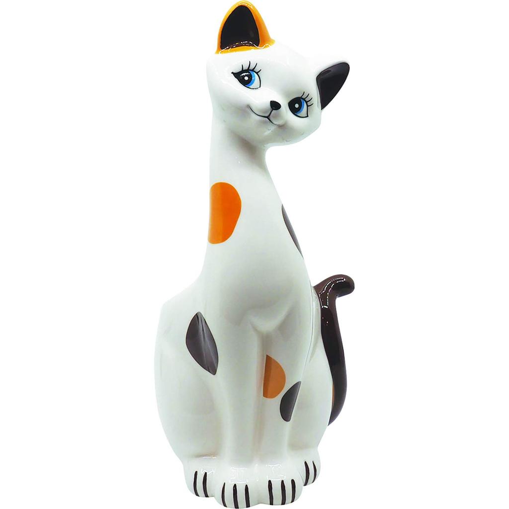 Sun Art Cute Cat Toilet Brush Holder Calico Cat SAN3305 (with Brush)