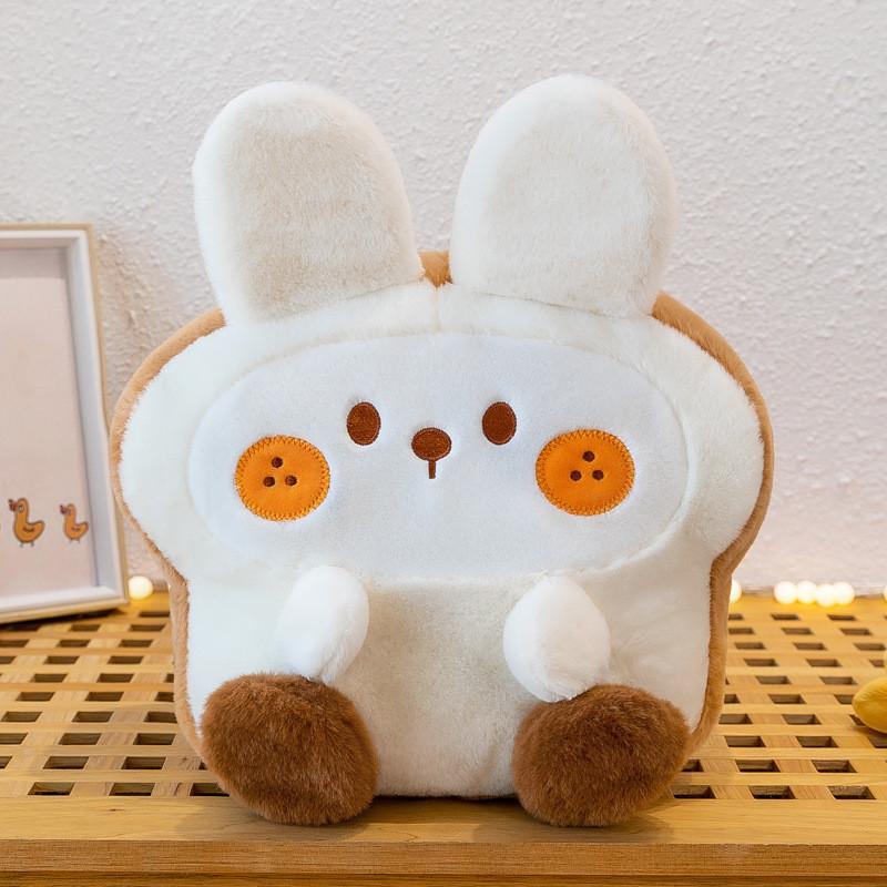 Adorable Cartoon Biscuit Animal Pillow Plush Toy Cute Bunny Sofa Cushion Bed Decor