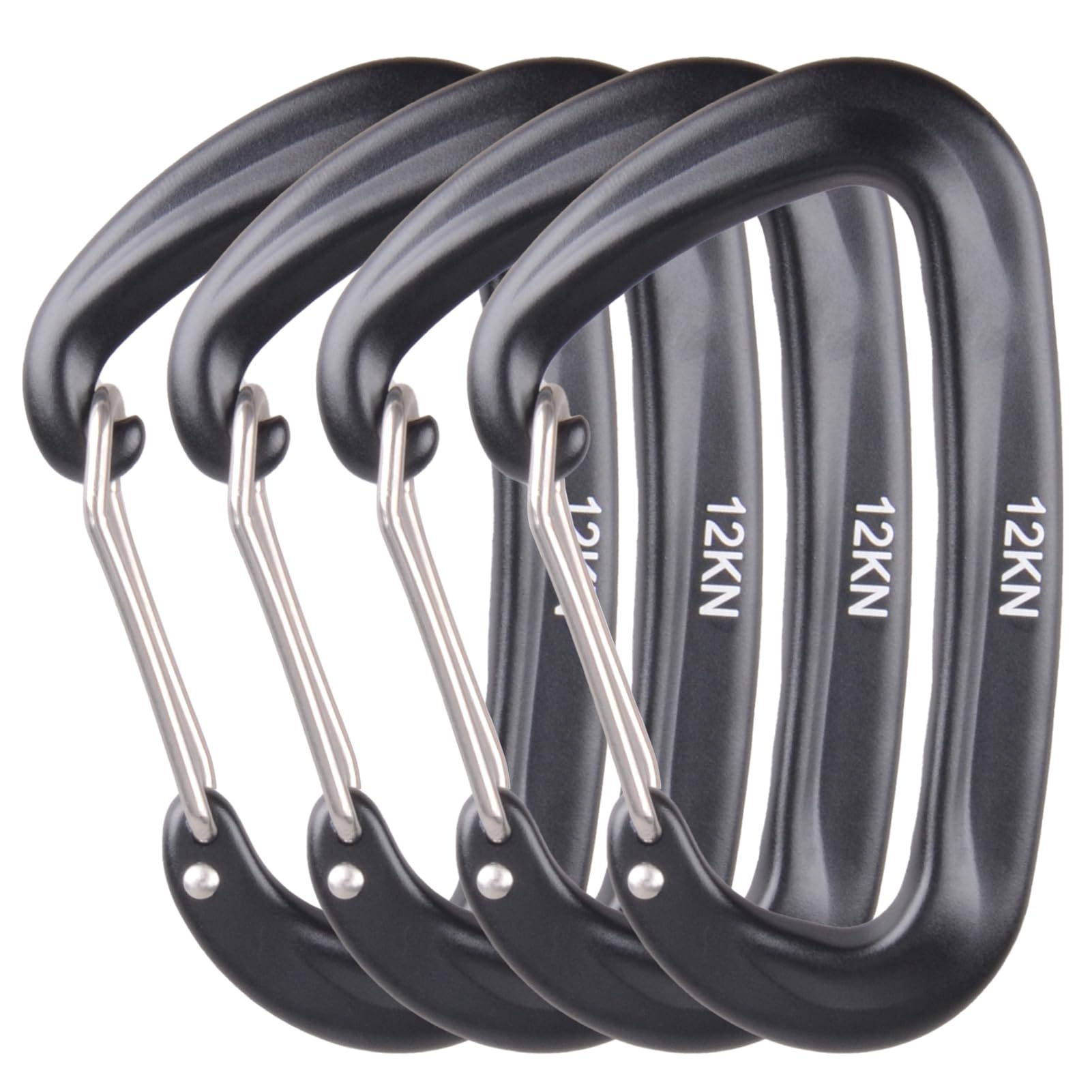 

Azarxis Lock Carabiner Load Capacity 12KN Climbing Button Aluminum Carabiner D Ring Locking Key Ring Fall Prevention Ultra Light Multifunctional