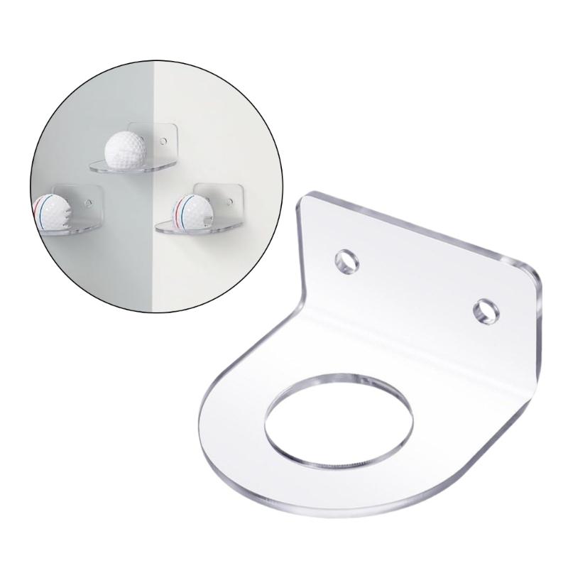 2pcs Wall Mounted Tennis Equipment Rack Space Saving Multi Purpose Acrylic Frame Sports Gears Organization Stand