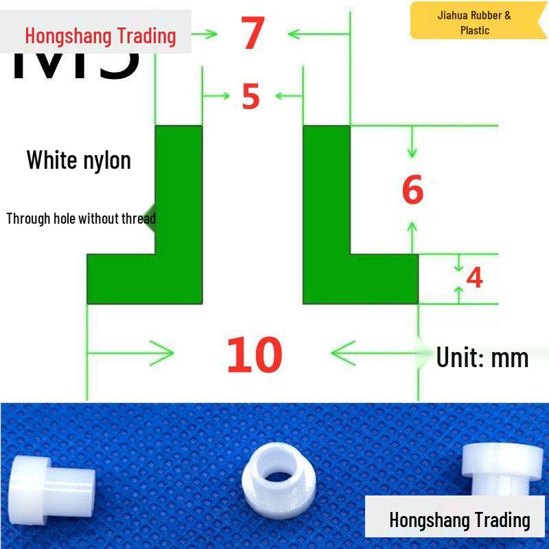 Step T-Shaped Nylon Insulating Bushing Washer, M3-M35 Thread Protection Spacer