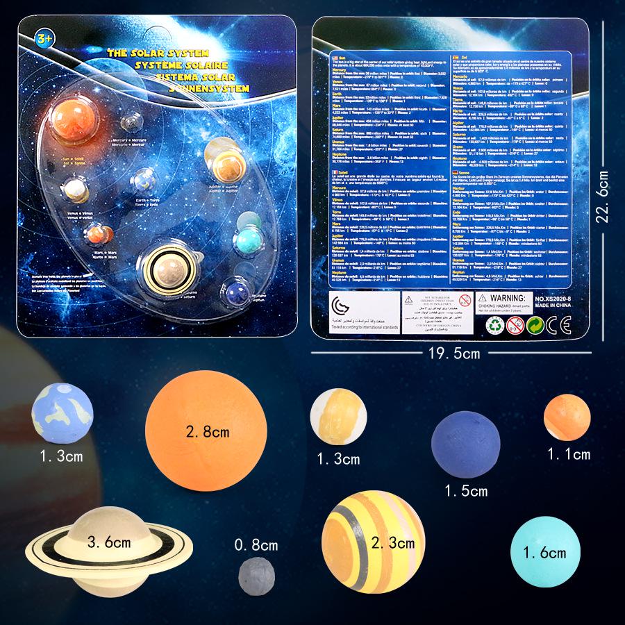 3D Stereoscopic Silicone Model: Solar System Planets Educational Toy