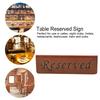 Stainless Steel Double Side Food Service Reserved Table Sign for Restaurant Bar Pub