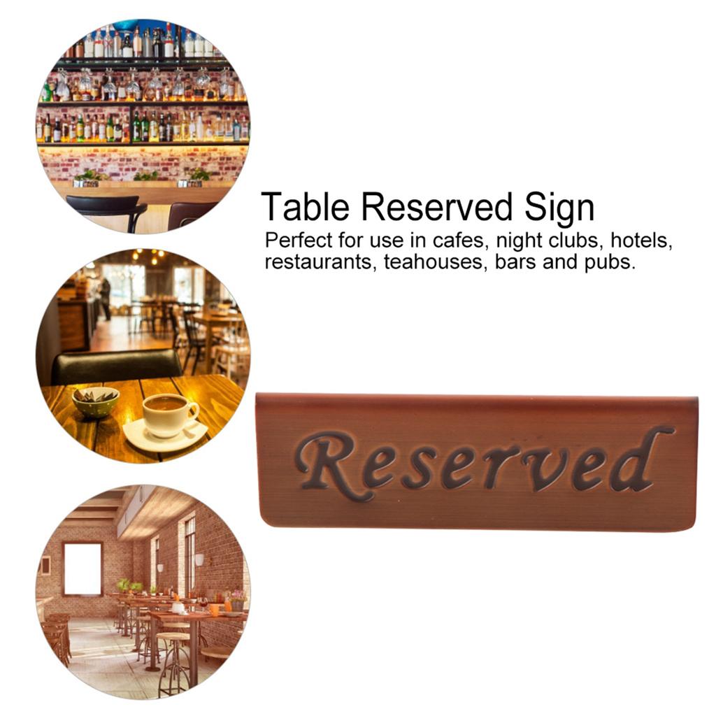 Oțel Inoxidabil Față-Verso Serviciu Alimentar Rezervat Semn de Masă pentru Restaurant Bar Pub