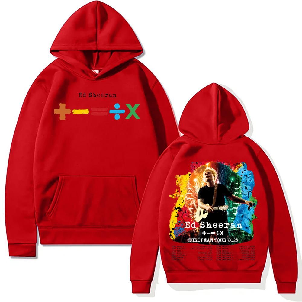 Ed Sheeran Hoodie Music European Tour 2025 Pullover Ed Sheeran Fans Lovers Gift Sweatshirt New  Women Men Fall Clothes Versatile