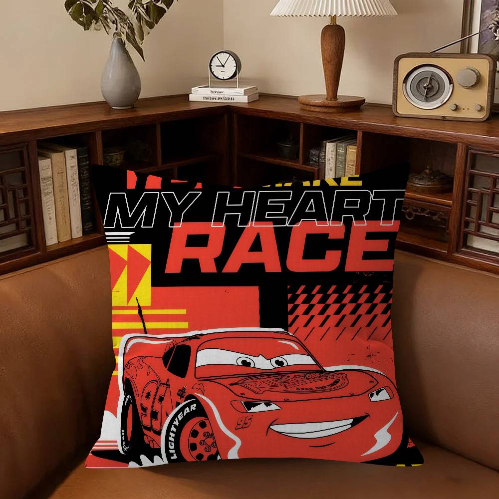 Pillow Cushion Cover Pillowcase Living Room Sofa Home Decor Customized Cartoon Car Lightning mOVIE McQueen