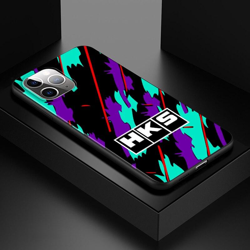 

Аксессуары для спортивных автомобилей HKS JDM для Apple iPhone 13 12 11 SE XS XR X 7 8 6 5 S mini Plus Pro MAX 2020, мягкий черный чехол для телефона iphone 12 Promax бездна