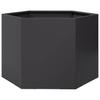 Black Hexagonal Planter 69 x 60 x 45 cm Steel