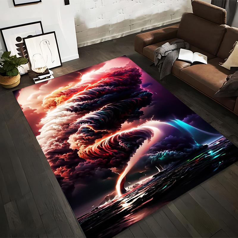 

Majestic Tornado Swirl Carpet with Vivid Storm Sky Design Suitable for use as an anti-slip for living room bedroom sofas 40x60cm( 15x23in )