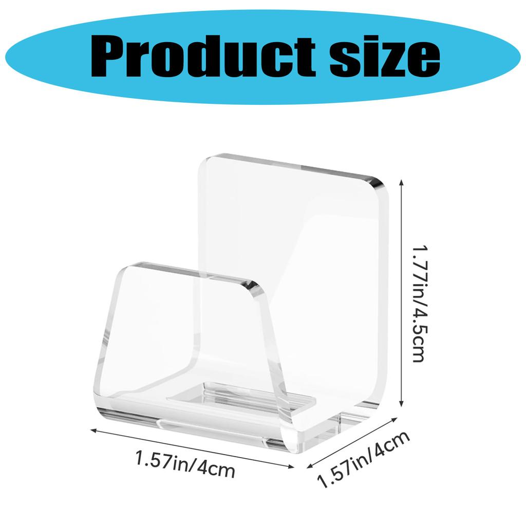 Pack Of 2 Kitchen Sink Sponge Holder Strong Adhesive Acrylic Rack for Dish Sponges and Brushes Bathroom Accessories