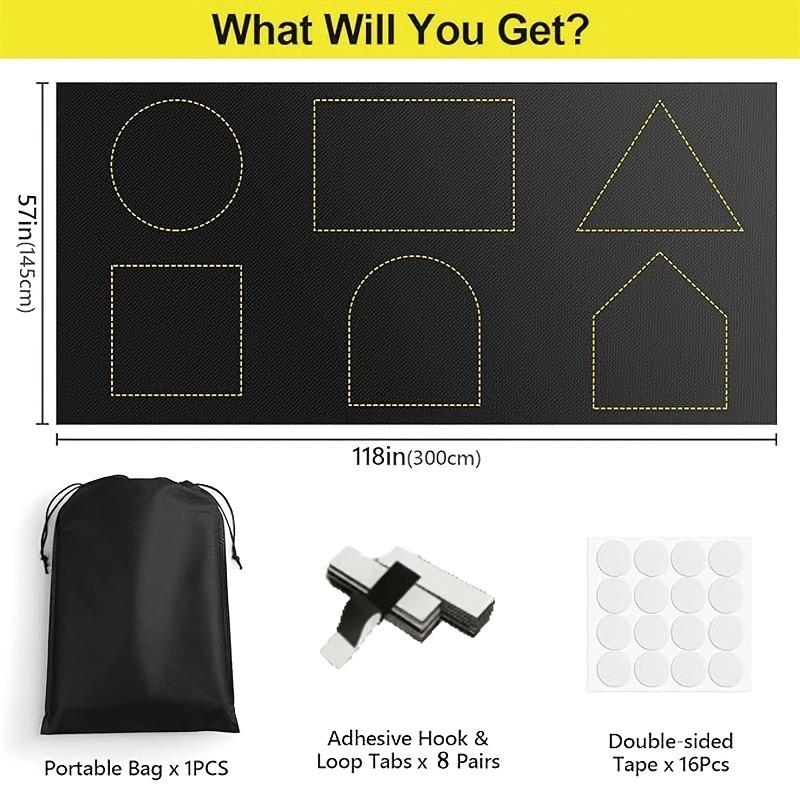 

118 x59 inch Portable Blackout Window Coverings for TV Room, Bedroom, Media Room Or Dormitory, No Drilling Required Other&Magnets