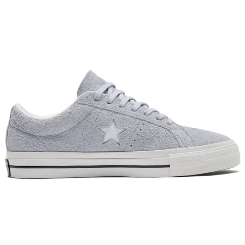 Converse One Star Trendy Versatile Slip-resistant Shock-absorbing Low-top Skate Shoes Unisex Light Gray Blue