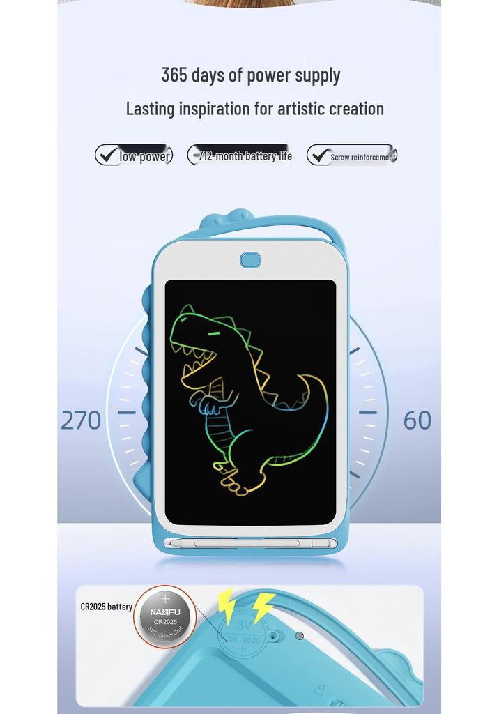 8.5" Dinosaur LCD Drawing Tablet for Kids - Electronic Handwriting & Graffiti Board