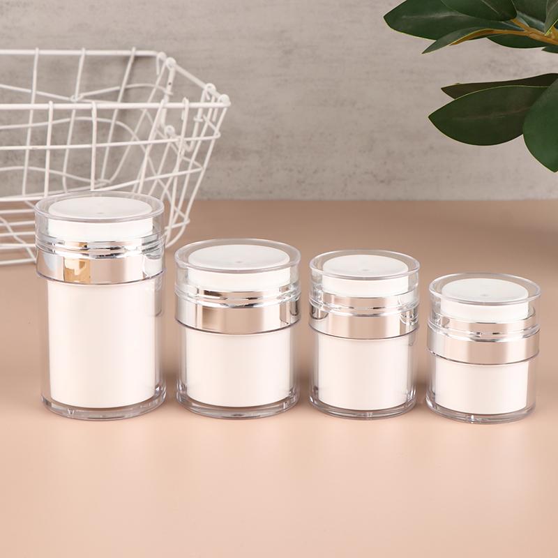 Airless Empty Pump Jar Refillable Creams Gels Lotions Dispenser Travel Leak Proof Cosmetic Container Moisturizer Vacuum Bottle