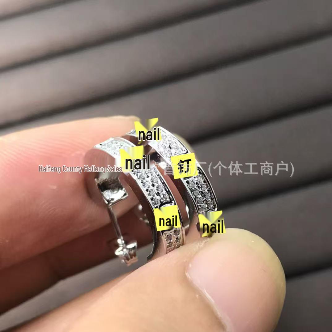 Серьги-гвоздики Cartier из розового золота 18 карат для женщин - Универсальные модные украшения