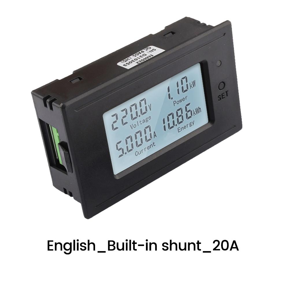 DC 6-200V 20A 50A 100A LED Digital Voltmeter Ammeter Wattmeter Voltage Current Power Supply Energy Meter Detector Tester Monitor