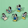 Creative Snow White Alloy Brooch Fairy Tale Character Metal Badge Alloy Pin