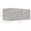 Vidaxl 2-Cz. TV Cabinet Set, Concrete Grey, Wood-Based Material
