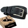 Wild DźINS men's leather belt black genuine grain leather Size 125 cm