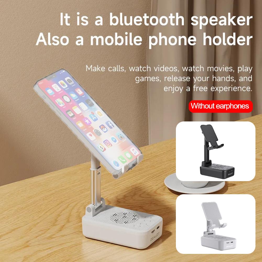 Bluetooth Lautsprecher Haushalt und Faltbare Telefon Halter Sound 1200mAh TF Box Suppot Tabletten gebaut U7G6