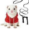 Frettchen Kleidung Verstellbarer Pullover Hoodie Kostüm Frettchen Kostüm Und Leinen Set Für Hamster Chinchilla Kaninchen Welpen Kätzchen