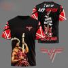Rockowy Zespół Van Halen Retro Koszulka Unisex Drukowana 3D na Lato Uliczny Hip-hop Trend Krótki Rękaw Okrągły Dekolt Y2K Top Odzież Męska