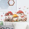 Cartoon Colorful Mushroom Squirrel Self Adhesive Waterproof Wall Stickers for Living Room Bedroom Home Decor