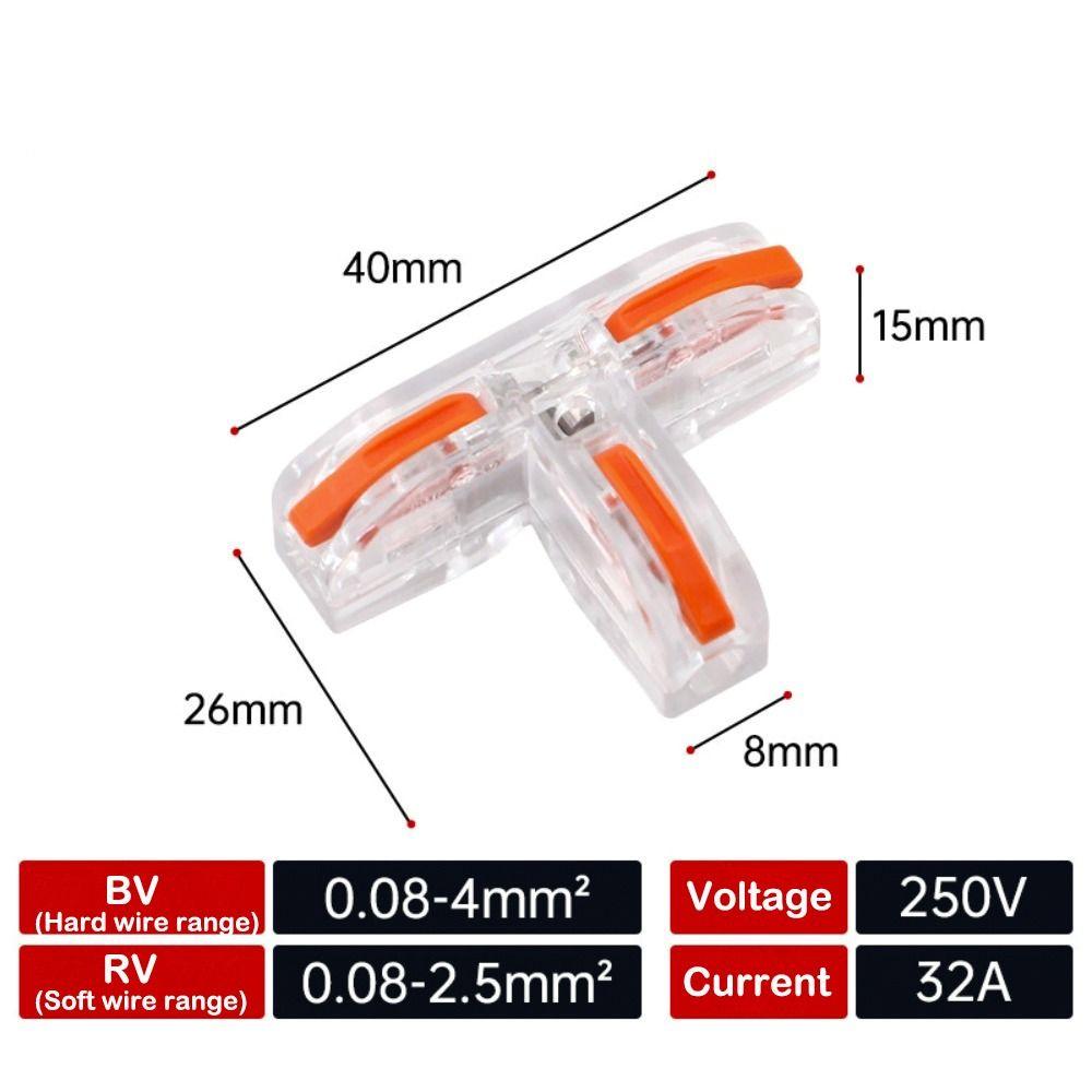 Universal Compact Quick Terminal Block T Type Compact Splice Electrical Connectors  Electrical