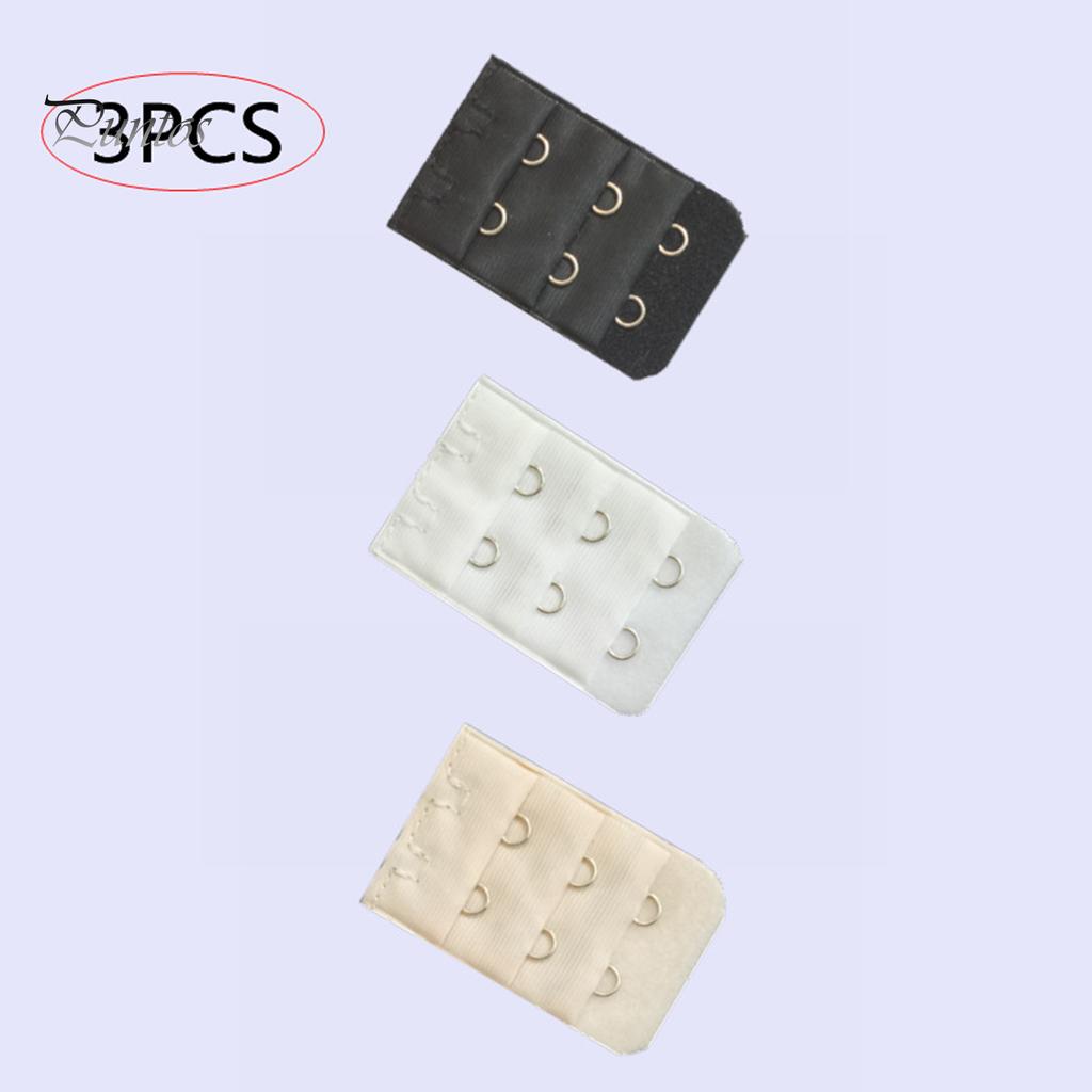 3Pcs 2/3/4 Hooks Adjustable Underwear Strap Extension Bra Buckles Extenders