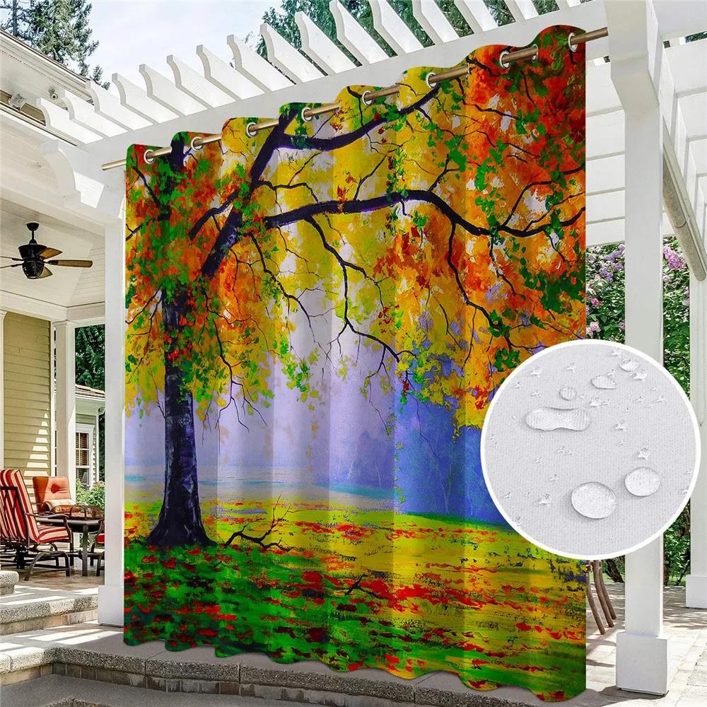 

Штори для внутрішнього дворика Зовнішня водонепроникна термоізольована затемнена штора для садових дверей Басейн Хатина Павільйон Альтанка Пергола Штори W200X305H(cm) 1PC&Grommet top