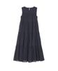 Sleeveless Tiered Dark Size L Dress, Navy,